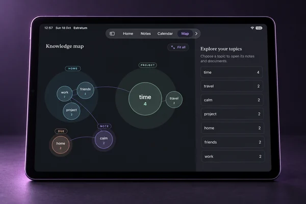 iPad · Topic map · Pro